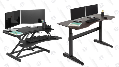 Manual Standing Desk Converter | $120 | Best Choice Products | Promo code ERGONOMICElectric Standing Desk Converter | $200 | Best Choice Products | Promo code ELECTRICFull Convertible Standing Desk | $300 | Best Choice Products | Promo code DESK2019